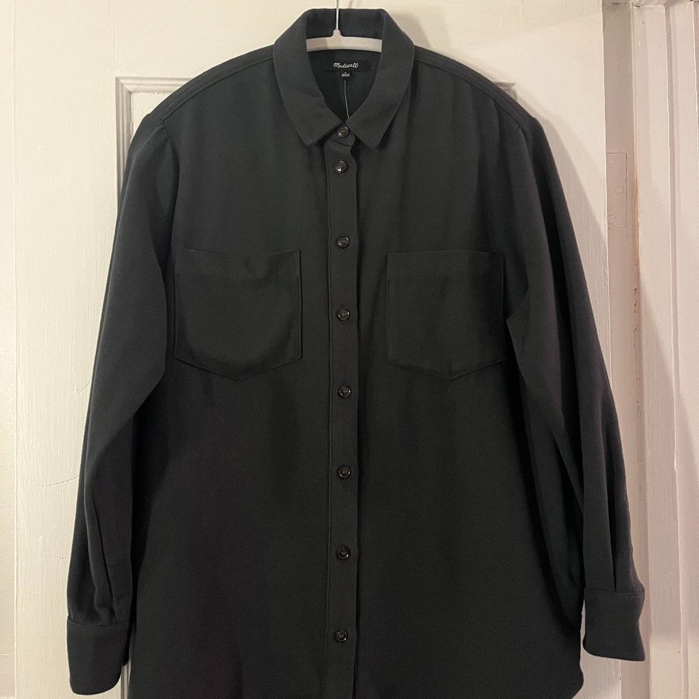 Madewell Drapey Moleskin Sunday Shirt - Gray (S)